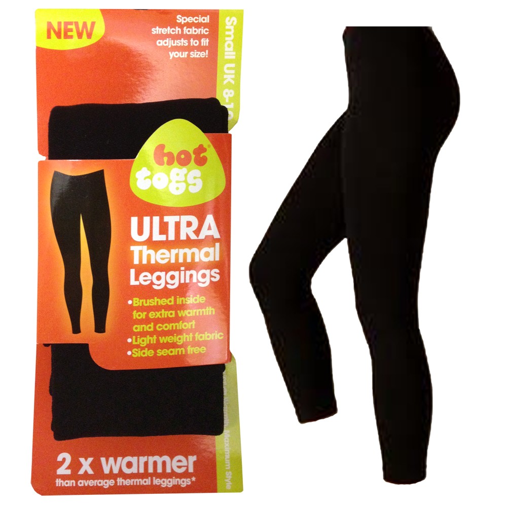 Heatwave® Pack Of 2 Ladies Ultra Thermal Brushed Black Leggings