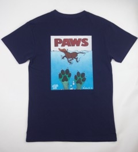 IT'S A DOGS LIFE PAWS TEE NAVY