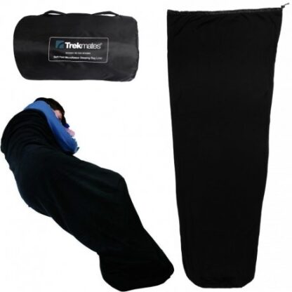 Trekmates Microfleece Sleeping Bag Liner Black - Image 2