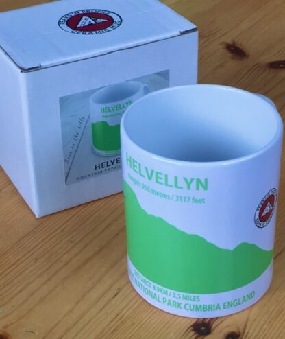 Peaks in Profile Helvellyn Mug Green