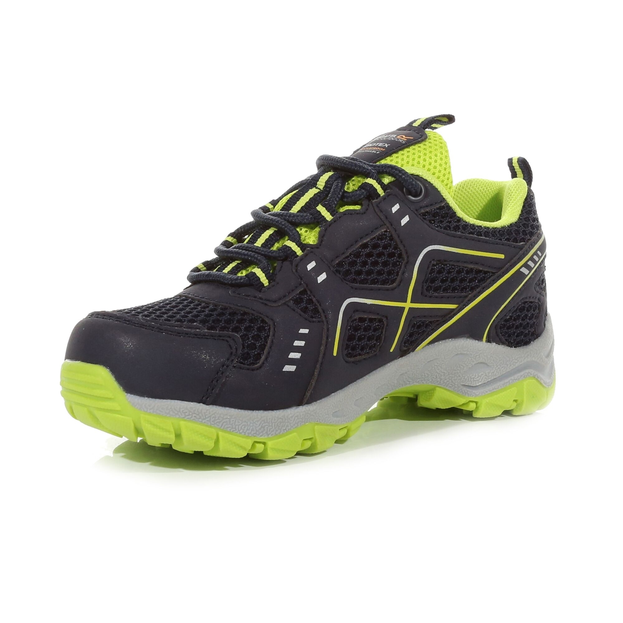 REGATTA KIDS VENDEAVOUR WALKING SHOE NAVY/LIME PUNCH - Image 3