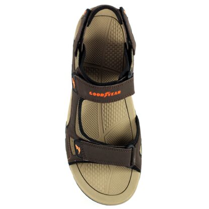 GOODYEAR MENS MALVERN SANDAL BROWN - Image 6