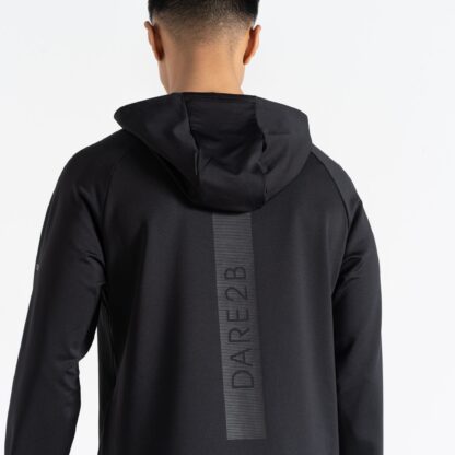 DARE2B MENS SPRINTED HOODY BLACK - Image 7