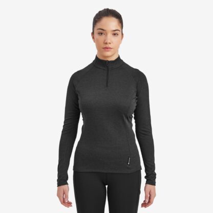 MONTANE LADIES DART ZIP NECK BLACK - Image 2