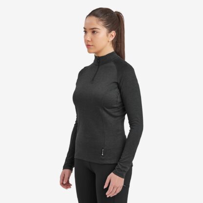 MONTANE LADIES DART ZIP NECK BLACK - Image 3