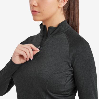 MONTANE LADIES DART ZIP NECK BLACK - Image 5