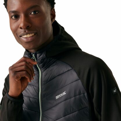 REGATTA MENS ANDRESON HYBRID JACKET ASH/BLACK - Image 5
