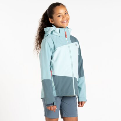 DARE2B KIDS EXPLORE WATERPROOF JACKET ELEMENT GREY/AQUIFER - Image 10