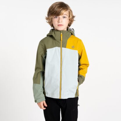 DARE2B KIDS EXPLORE WATERPROOF JACKET OLIVINE/HEDGE GREEN - Image 10