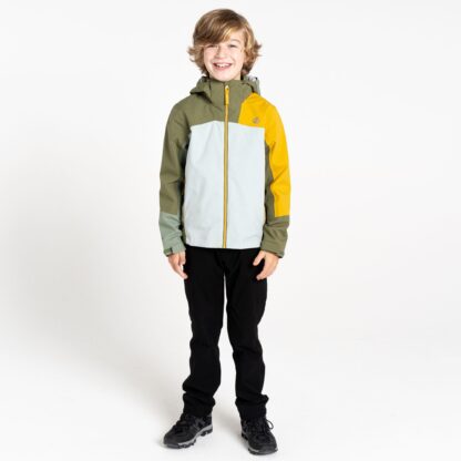 DARE2B KIDS EXPLORE WATERPROOF JACKET OLIVINE/HEDGE GREEN - Image 9