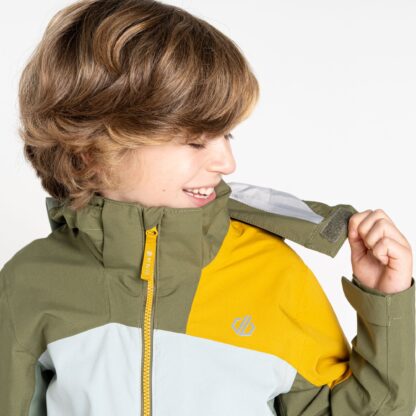 DARE2B KIDS EXPLORE WATERPROOF JACKET OLIVINE/HEDGE GREEN - Image 7