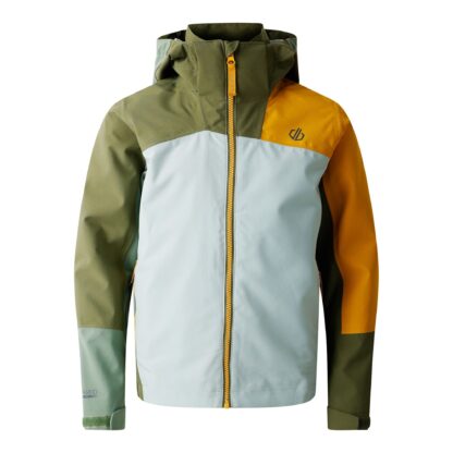 DARE2B KIDS EXPLORE WATERPROOF JACKET OLIVINE/HEDGE GREEN