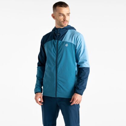 DARE2B MENS LATITUDINAL SOFTSHELL JACKET MOONLIGHT DENIM/HERITAGE BLUE - Image 8