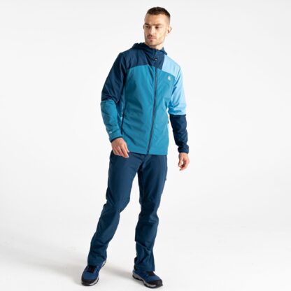 DARE2B MENS LATITUDINAL SOFTSHELL JACKET MOONLIGHT DENIM/HERITAGE BLUE - Image 7