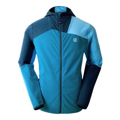 DARE2B MENS LATITUDINAL SOFTSHELL JACKET MOONLIGHT DENIM/HERITAGE BLUE