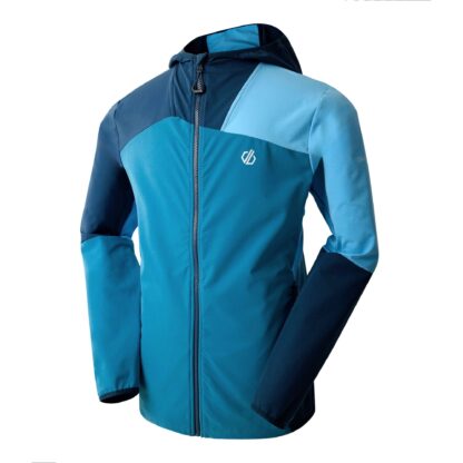 DARE2B MENS LATITUDINAL SOFTSHELL JACKET MOONLIGHT DENIM/HERITAGE BLUE - Image 3