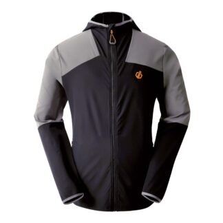 DARE2B MENS LATITUDINAL SOFTSHELL JACKET BLACK/GRANITE