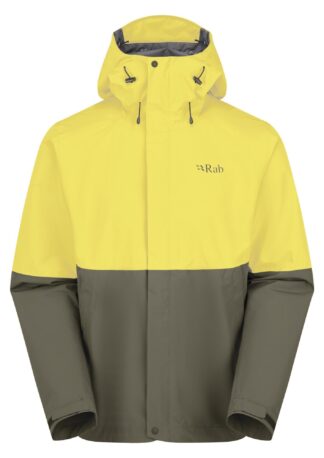 RAB MENS DOWNPOUR JACKET POLLEN/ARMY