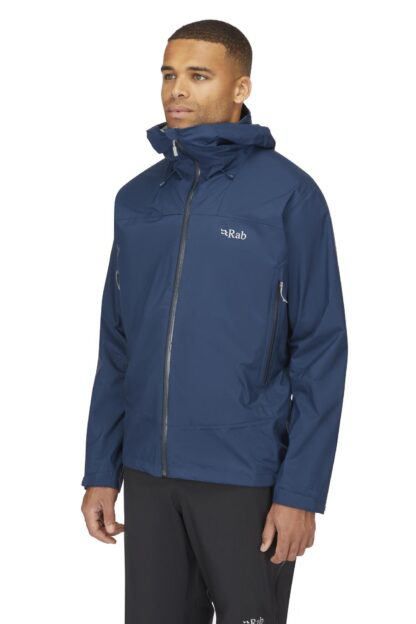 RAB MENS DOWNPOUR PLUS 2.0 JACKET TEMPEST BLUE - Image 3