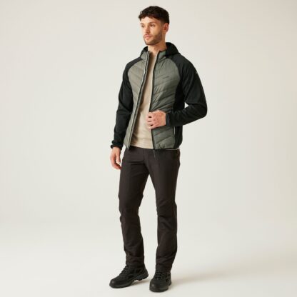 REGATTA MENS ANDRESON HYBRID JACKET TREETOP/BLACK - Image 8