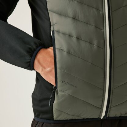 REGATTA MENS ANDRESON HYBRID JACKET TREETOP/BLACK - Image 6