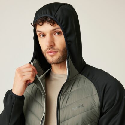 REGATTA MENS ANDRESON HYBRID JACKET TREETOP/BLACK - Image 5