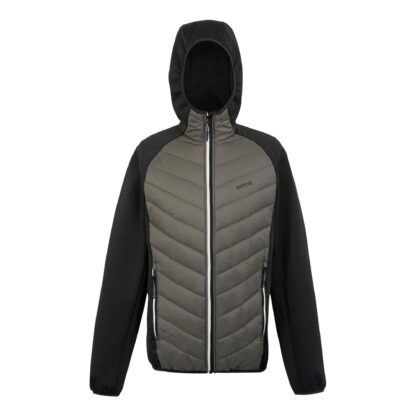 REGATTA MENS ANDRESON HYBRID JACKET TREETOP/BLACK - Image 4