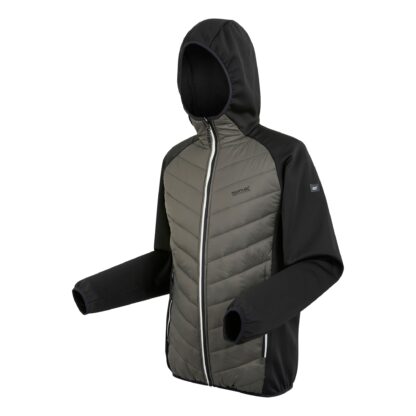 REGATTA MENS ANDRESON HYBRID JACKET TREETOP/BLACK - Image 2