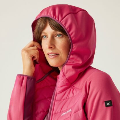 REGATTA LADIES ANDRESON HYBRID JACKET POP/BEAUJOLAIS - Image 5