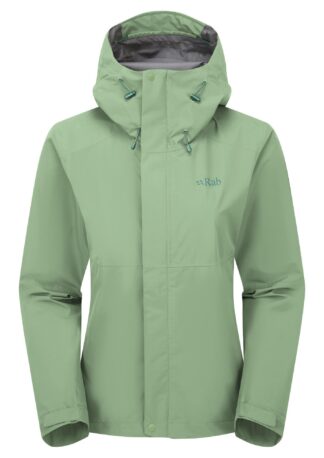 RAB LADIES DOWNPOUR JACKET FIG GREEN