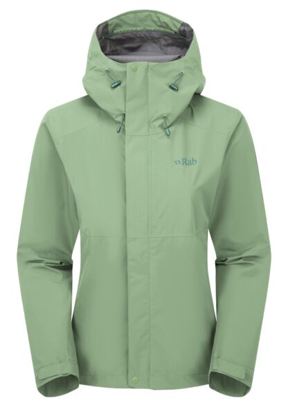 RAB LADIES DOWNPOUR JACKET FIG GREEN