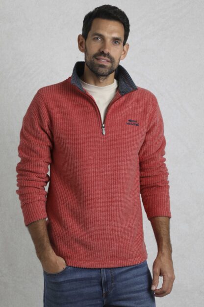 WEIRD FISH MENS NEWARK FLEECE BARB RED - Image 2