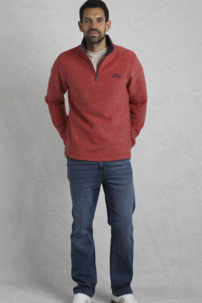 WEIRD FISH MENS NEWARK FLEECE BARB RED - Image 5