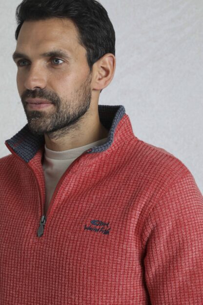 WEIRD FISH MENS NEWARK FLEECE BARB RED - Image 6