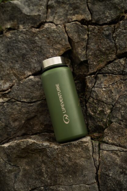 LIFEVENTURE 1L STAINLESS STEEL FLASK KHAKI - Image 3