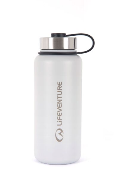 LIFEVENTURE 1L STAINLESS STEEL FLASK LIGHT GREY