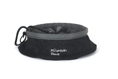 MOUNTAIN PAWS COLLAPSIBLE DOG FOOD BOWL BLACK