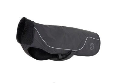 MOUNTAIN PAWS DOG FLEECE LINED RAINCOAT BLACK - Image 2