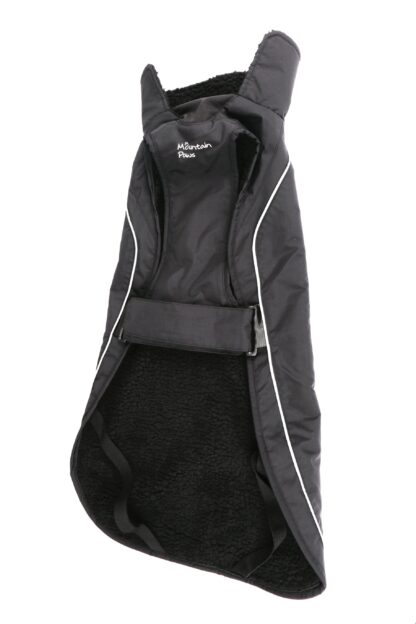 MOUNTAIN PAWS DOG FLEECE LINED RAINCOAT BLACK - Image 3