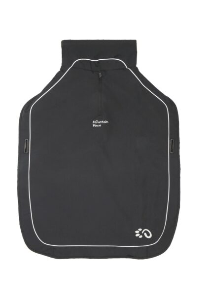 MOUNTAIN PAWS DOG FLEECE LINED RAINCOAT BLACK - Image 4