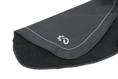 MOUNTAIN PAWS DOG FLEECE LINED RAINCOAT BLACK - Image 5
