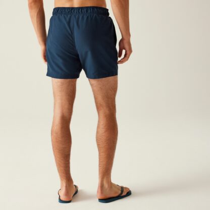 REGATTA MENS MAWSON SWIM SHORTS NAVY/LIME - Image 7