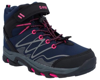 HI-TEC KIDS BLACKOUT MID WATERPROOF NAVY/MAGENTA