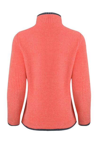WEIRD FISH LADIES ARIANA FULL ZIP FLEECE HOT CORAL - Image 2