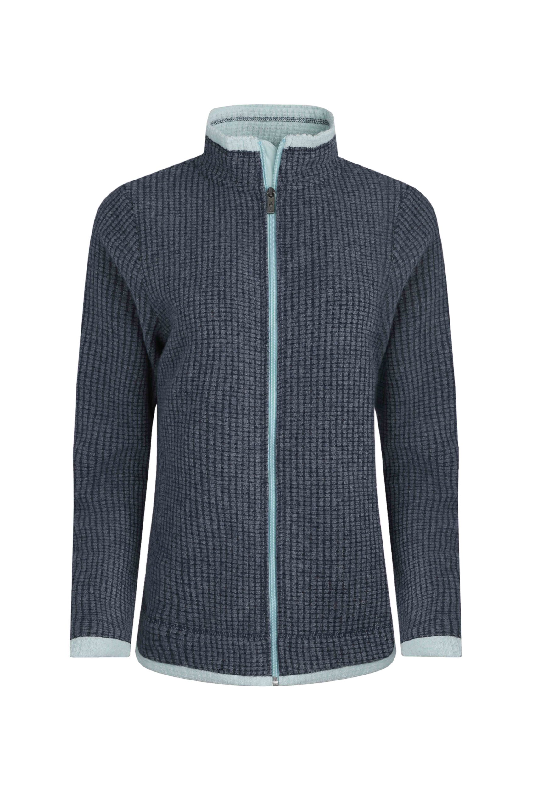 WEIRD FISH LADIES ARIANA FULL ZIP FLEECE RICH NAVY