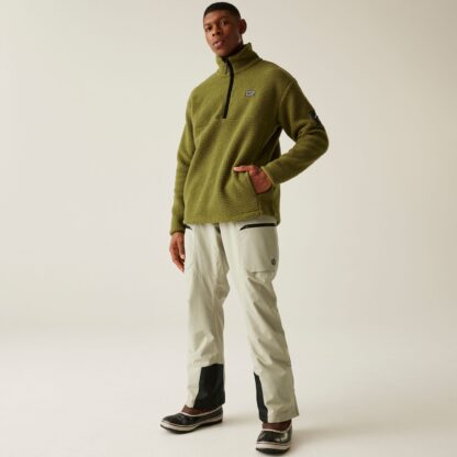 DARE2B MENS TWIN TIP 1/2 ZIP FLEECE OLIVE GREEN - Image 8