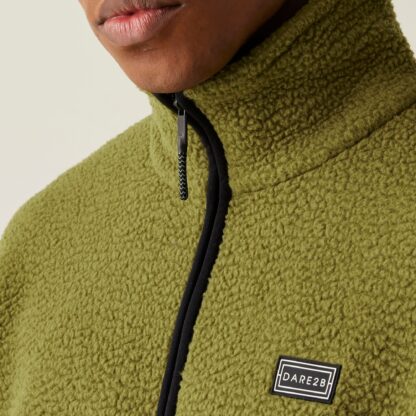 DARE2B MENS TWIN TIP 1/2 ZIP FLEECE OLIVE GREEN - Image 6