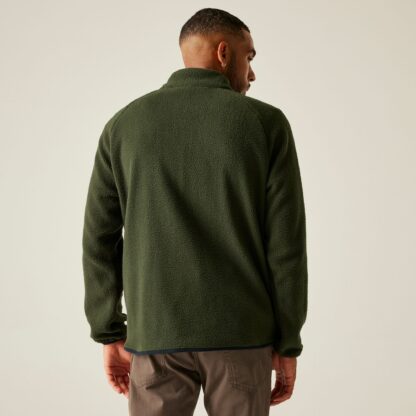 REGATTA MENS FRANKIE BORG FULL ZIP FLEECE DARK KHAKI - Image 7