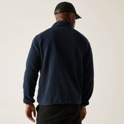 REGATTA MENS FRANKIE BORG FULL ZIP FLEECE NAVY BLUE - Image 7
