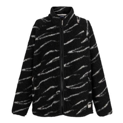 REGATTA LADIES FRANKIE BORG FULL ZIP FLEECE BLACK LIGHT VANILLA - Image 4
